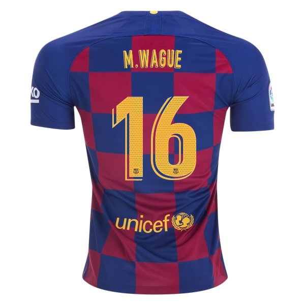 Camiseta Barcelona NO.16 Wague Replica Segunda Ropa 2019/20 Amarillo